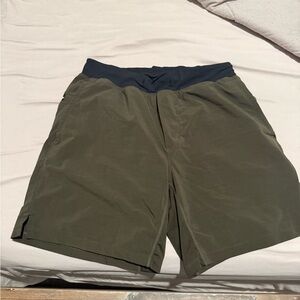 Men's Olive Green Athletic Shorts